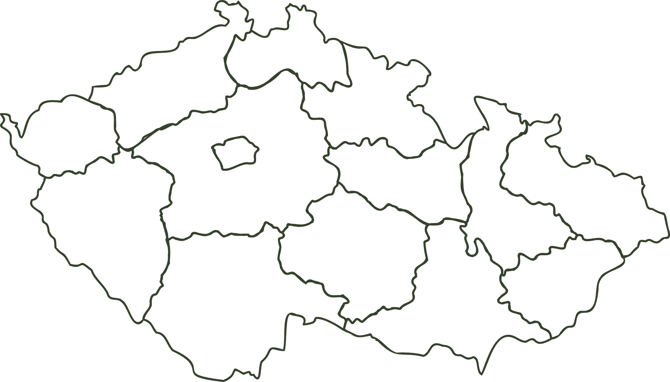 Mapa ČR Mapa ČR rozdělená na kraje